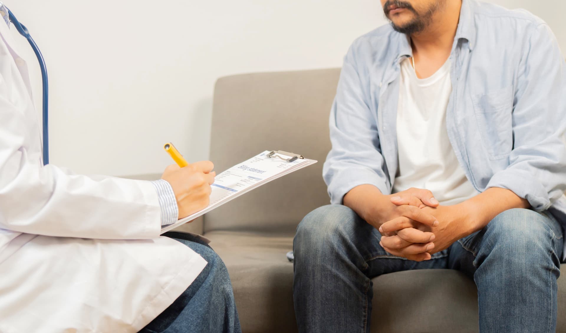 Specialist discussing rehabilitation plan with patient